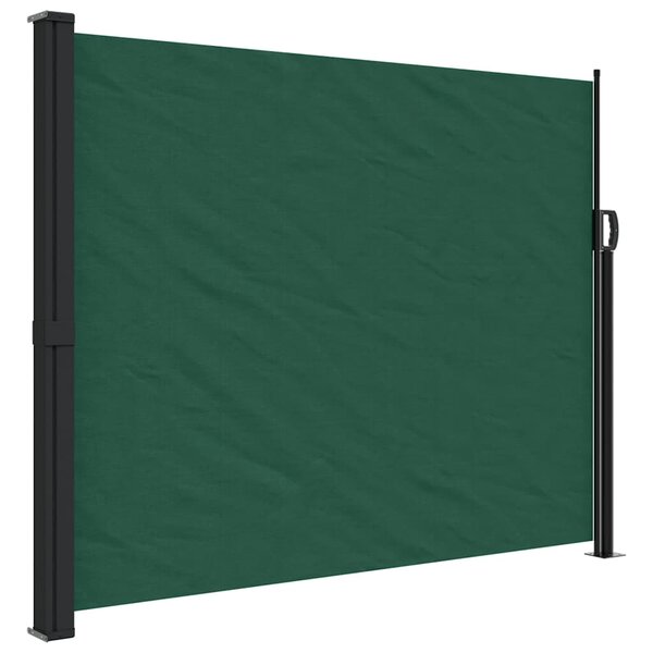 vidaXL Auvent latéral rétractable vert foncé 170x300 cm