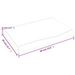 vidaXL Dessus de table 60x40x(2-6) cm bois de chêne massif non traité