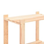 vidaXL Étagères de rangement à 3 niveaux 2 Pièces 80x38x90 cm Pin 150 kg