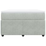 vidaXL Sommier à lattes de lit et matelas Gris clair 120x200cm Velours