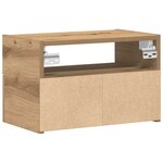 vidaXL Table de chevet murale chêne artisanal 45x26x28 5 cm