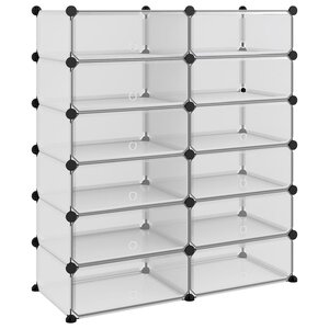 vidaXL Étagère à chaussures Transparent 94 5x36 5x106 cm PP