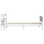 vidaXL Cadre de lit avec tête de lit blanc 90x190cm bois de pin massif