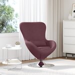 Chaise Œuf en Tissu Pourpre vidaXL