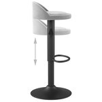 vidaXL Tabouret de bar Gris clair Velours