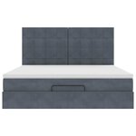 VidaXL Cadre de lit ottoman avec matelas gris foncé 160x200cm velours
