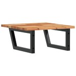 vidaXL Étagère de vasque murale acier et bois massif d'acacia