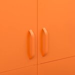 vidaXL Garde-robe Orange 90x50x180 cm Acier