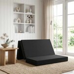 vidaXL Canapé-lit pliable 160 x 67 x 45 cm Noir