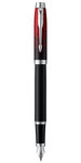 PARKER IM stylo plume, "Red Ignite", plume moyenne, attributs chromés
