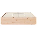 vidaXL Cadre de lit ottoman Naturel 150 x 200 cm Pin massif