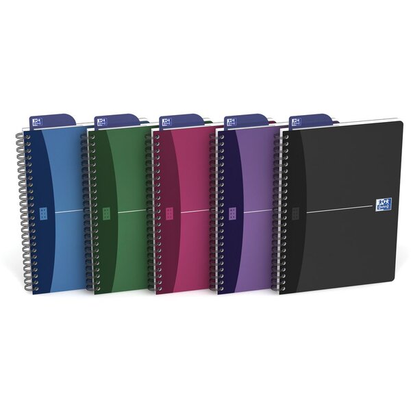 Carnet de bureau Urban Mix, A5, reliure à spirale double, 90 feuilles/180 pages, feuilles lignées, 90 g/m², compatible SCRIBZEE® (paquet 5 unités)