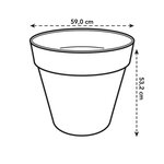 Loft Urban Pot de fleurs rond Roues 60 - Gris Ø 58 x 54 cm