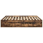 vidaXL Cadre de lit sans matelas chêne fumé 180x200 cm
