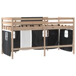 vidaXL Lit mezzanine enfants avec rideaux sans matelas 90x200cm