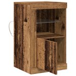 Buffet vidaXL avec éclairage LED en bois ancien 41x37x67 cm