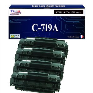 T3AZUR -4x Toners compatibles avec Canon 719 (3479B002) pour Canon MF5840DN  MF5880DN  MF5940DN  MF5980DW  MF6140DN  MF6180DW