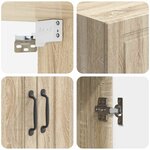 vidaXL Armoire Murale 66 x 34 5 x 90 cm Bois d'ingénierie Chêne Sonoma