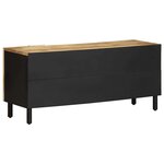 vidaXL Meuble TV noir 105x33 5x46 cm bois massif manguier brut