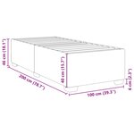 vidaXL Cadre de lit sans matelas crème 100x200 cm tissu
