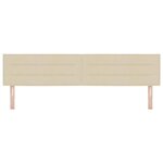 vidaXL Tête de lit avec tête de lit Crème 200 cm Cuir synthétique