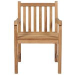 vidaXL Chaises de jardin lot de 2 et coussins vert Bois de teck massif