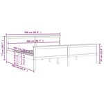 vidaXL Cadre de lit Bois de pin massif 200x200 cm
