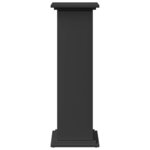 vidaXL Piédestal avec rangement noir 31x30x90 cm bois d'ingénierie
