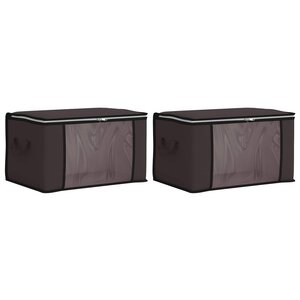 vidaXL Boîte de rangement avec fenêtre latérale transparente 2 Pièces
