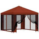 vidaXL Abri de jardin avec parois 3 x 3 m Terre cuite