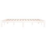 vidaXL Cadre de lit Blanc Bois massif 180x200 cm Super King