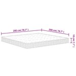 vidaXL Matelas à ressorts bonnell moyen 200x200 cm