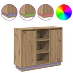 vidaXL Buffet Chêne artisanal 90 x 32 x 75 cm Bois d'ingénierie