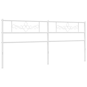 vidaXL Tête de lit de remplacement métal blanc 200 cm