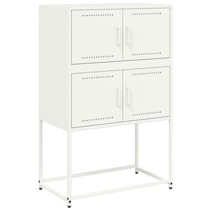 vidaXL Buffet blanc 68 5x38 5x107 cm acier
