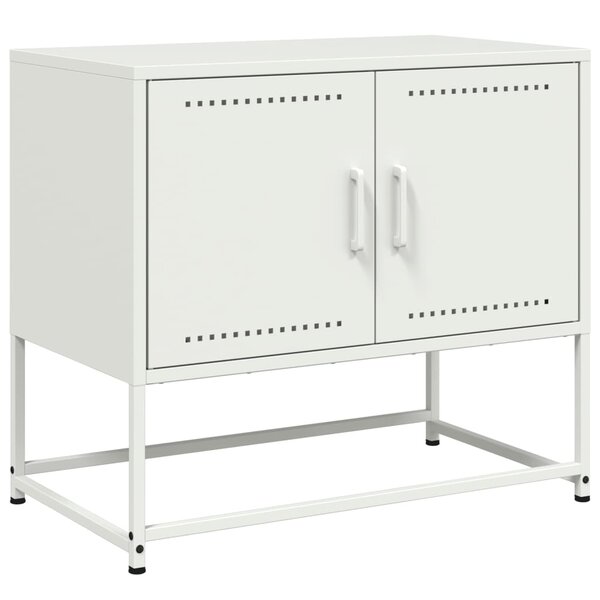 vidaXL Meuble TV blanc 68 5x39x60 5 cm acier