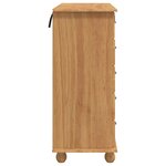 vidaXL Commode ASKIM Marron 91 x 40 x 95 5 cm Bois de pin massif