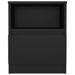 vidaXL Tables de chevet 2 Pièces Noir 40x40x50 cm Aggloméré