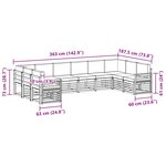vidaXL Ensemble de canapés d'extérieur 10 pc Naturel et Anthracite