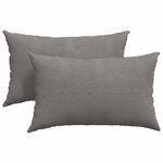 vidaXL Coussins de canapé 2 Pièces Gris clair 50 x 30 cm