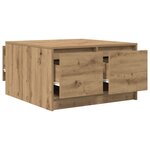 vidaXL Table basse avec tiroirs chêne artisanal 70 5x70x40 cm