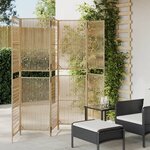 vidaXL Cloison de séparation 6 panneaux beige résine tressée