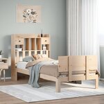 vidaXL Lit bibliothèque sans matelas 90x200 cm bois de pin massif