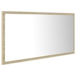 Miroir led de salle de bain 90 x 8 5 x 37 cm acrylique chêne 02_0006964