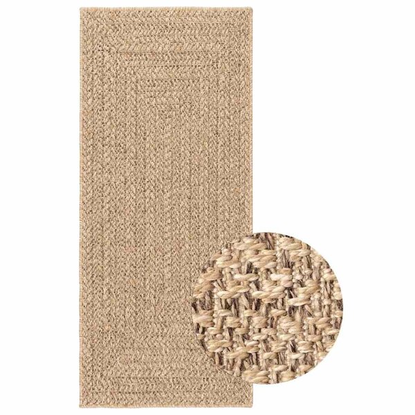 vidaXL Tapis ZIZUR beige 80x200 cm aspect de jute intérieur extérieur