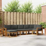 vidaXL Ensemble de canapés d'extérieur 7 Pièces Naturel et Anthracite
