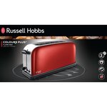 Russell hobbs grille-pain fente longue colours plus rouge flamme 1000w