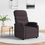 vidaXL Fauteuil inclinable Marron foncé Tissu