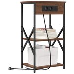 vidaXL Cabinet de chevet avec étagère 2 Pièces Chêne brun 41 x 31 x 76 cm