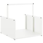 vidaXL Portant de bois chauffage blanc 40x40x40 cm